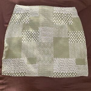 Kendall & Kylie Green Patchwork Pencil Skirt